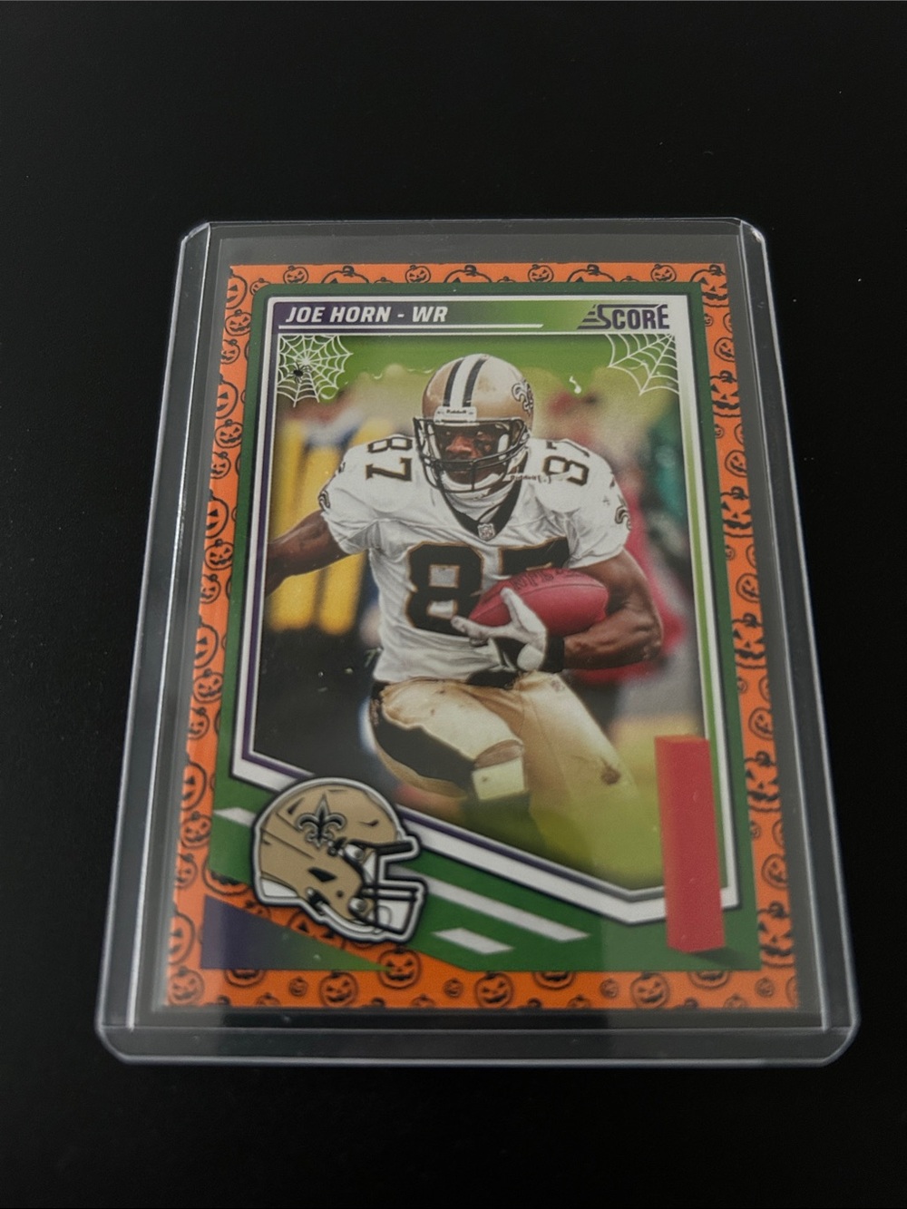 Panini Orange Green Black Joe Horn WR Football Card